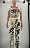 Casual Printed Short-Sleeve Pants Set MJL-XX003
