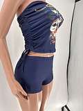 Sexy Printed Bandeau Top and Shorts Set MJL-502