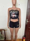 Sexy Printed Bandeau Top and Shorts Set MJL-502