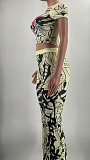 Casual Printed Short-Sleeve Pants Set MJL-XX003