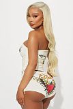 Sexy Printed Bandeau Top and Shorts Set MJL-502