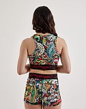 Sexy Digital Print Vest and Shorts Two-Piece Set 	MJL-XX585