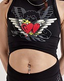 New Fashionable Slim Fit Pattern Print Navel Dress MJL-XX582