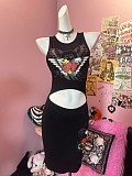 New Fashionable Slim Fit Pattern Print Navel Dress MJL-XX582