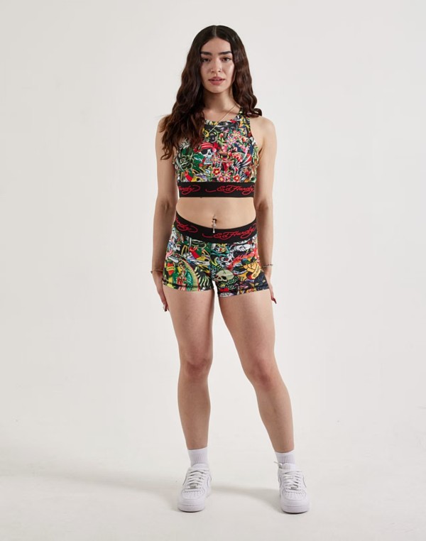 Sexy Digital Print Vest and Shorts Two-Piece Set MJL-XX585