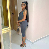 Sexy Hot Girl Fitted Drop Neck Tie-Neck Top and Shorts Set RS-26ST018