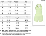Sexy Sporty Halter Neck Backless Tight Tank Top and Shorts Set FLY-26011