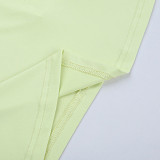 Sexy Sporty Halter Neck Backless Tight Tank Top and Shorts Set FLY-26011