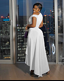 Solid Color Off-Shoulder Fitted Waist Dress QZ-1923