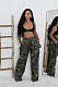 Fashion Camouflage Multi-pocket Zipper Loose Work Pants SMJR-6975