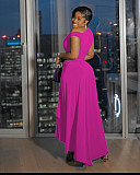 Solid Color Off-Shoulder Fitted Waist Dress QZ-1923