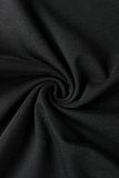 Solid Color Slim Fit Elastic Long-Sleeved Top and Base Layer Trousers Set XS-26L2141