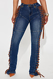 New Fashionable Lace-up Drawstring Sexy Jeans RS-R072