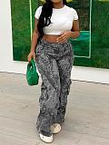 Casual Camouflage Loose Fit Zipper Pocket Pants MJL-8028