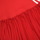 Sexy Sleeveless Round Neck Pleated Mini Dress CYA-901755