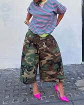 Fashionable Casual Camouflage Cargo Style Loose Wide-Leg Pants LSD-2721