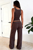 Fashionable Casual Sports Vest and Wide-Leg Pants Set SSN-211518