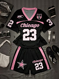2026 Summer Mesh No. 23 Jersey T-shirt and High-Waisted Shorts Two-Piece Set PMR-TW844