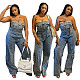 Trendy Street Hip Hop Style High-Waisted Denim Jumpsuit TR-1333