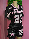 2026 Summer Mesh No. 23 Jersey T-shirt and High-Waisted Shorts Two-Piece Set PMR-TW844