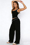 Fashionable Casual Sports Vest and Wide-Leg Pants Set SSN-211518