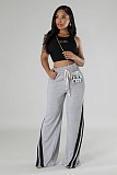 Summer Casual Patchwork Loose Straight Wide-Leg High-Waisted Sports Pants RS-T119