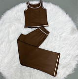 Fashionable Casual Sports Vest and Wide-Leg Pants Set SSN-211518