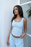 Fashionable Casual Sports Vest and Wide-Leg Pants Set SSN-211518