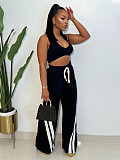 Summer Casual Patchwork Loose Straight Wide-Leg High-Waisted Sports Pants RS-T119
