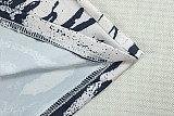 Fashionable Zebra Print Backless Tie-Waist Top and Wide-Leg Pants Set JY-919092