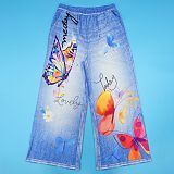 Fashionable Casual Printed Wide-Leg Trousers YF-10833
