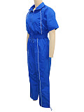 Fashionable Woven Color-Blocked Striped Top and Wide-Leg Pants Two-Piece Set RS-391526