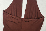 Sexy Solid Color V-Neck Tie-Up Slim Fit Jumpsuit JY-006275