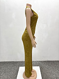 New Fashionable Sleeveless Vest Top and Wide-Leg Pants Two-Piece Set QZ-3987