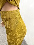 New Fashionable Sleeveless Vest Top and Wide-Leg Pants Two-Piece Set QZ-3987