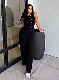 Fashionable Sleeveless Casual Trousers Two-Piece Set XMSM-5800