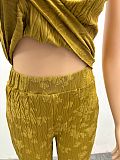New Fashionable Sleeveless Vest Top and Wide-Leg Pants Two-Piece Set QZ-3987