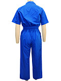Fashionable Woven Color-Blocked Striped Top and Wide-Leg Pants Two-Piece Set RS-391526