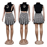 Sexy Tweed Embroidered Print Short Skirt Two-Piece Set NY-2352