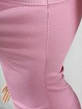 Fashion Ribbed Solid Color Vest and Trousers Two-Piece Set YD-00821