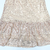 Sexy Round Neck Sleeveless Sequin Party Dress CYA-902219