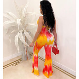 Summer New Arrival Sexy Slim Fit Lace-up Printed Jumpsuit RS-LS6346
