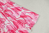 Fashion Color-Blocked Print Zipper Sleeveless High-Neck A-Line Dress JY-303908