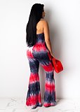 Summer New Arrival Sexy Slim Fit Lace-up Printed Jumpsuit RS-LS6346