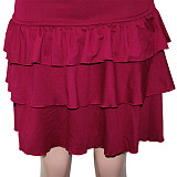 Summer New Slimming Short-Sleeve Multi-Layer Ruffle Cake Dress RS-391486