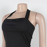 Fashion Backless Halter Neck Tank Top and Capri Pants Set NY-7542