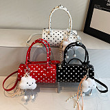 Retro Round Bag Unique Polka Dot Print Handbag Crossbody Bag RS-6174