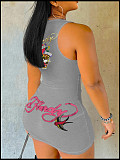Fashionable Pattern Print Bodycon Dress RS-2000