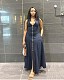 Casual Sleeveless Elegant Commuter-Style Long Dress With Slim Waist and Zipper Collar QZ-5164