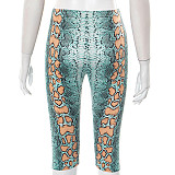 Python Print Tight  Five-inch Knee Length Shorts Wholesale RS-D25PT151